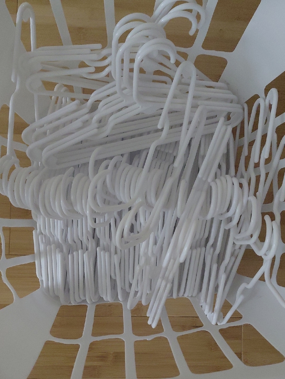 White Kids Plastic Hangers - Multipack